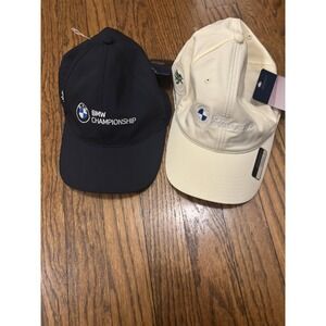 BMW Championship Golf Hat Adult Ahead Olympia Fields Strapback Cap NWT Set Of 2
